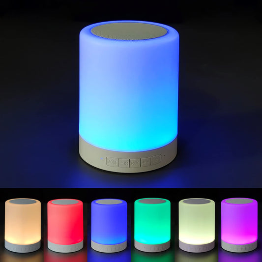 RAGZAN Touch Control Beside Lamp with Bluetooth Speaker-Colors Outdoor Table Lamp with Smart Touch Control for Party/Room.Gifts for Kids/Woman/Man.…