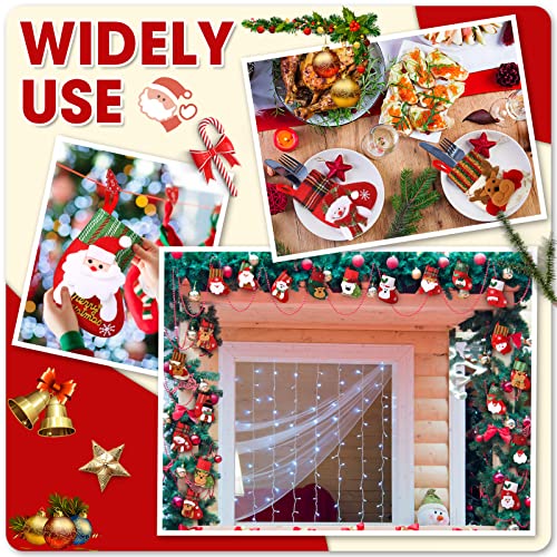 Leitee 48-Piece Mini Christmas Stockings set, 6.3in Hanging Stockings