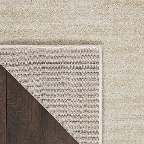 Outdoor Area Rug 5x7 Ivory Beige Low Pile Indoor Outdoor Rug