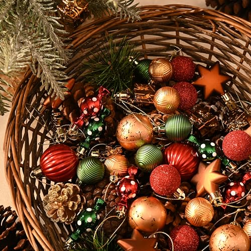 Gingerbread Christmas Ornaments Set 45pcs Mini Tree Decorations by DecorbyHannah