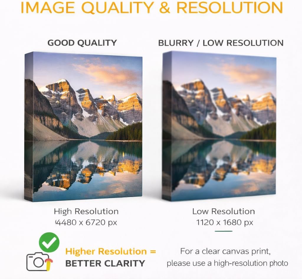 Skiennix Personalized Canvas Prints - Transform Your Photos into Stunning Wall Art | Framed 24" L × 36" W