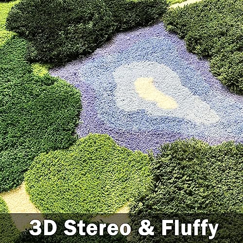 35x60 Inch 3D Moss Rug Shag Carpet Tropical Indoor Non Slip Floor Mat for Bedroom & Living Room - Green