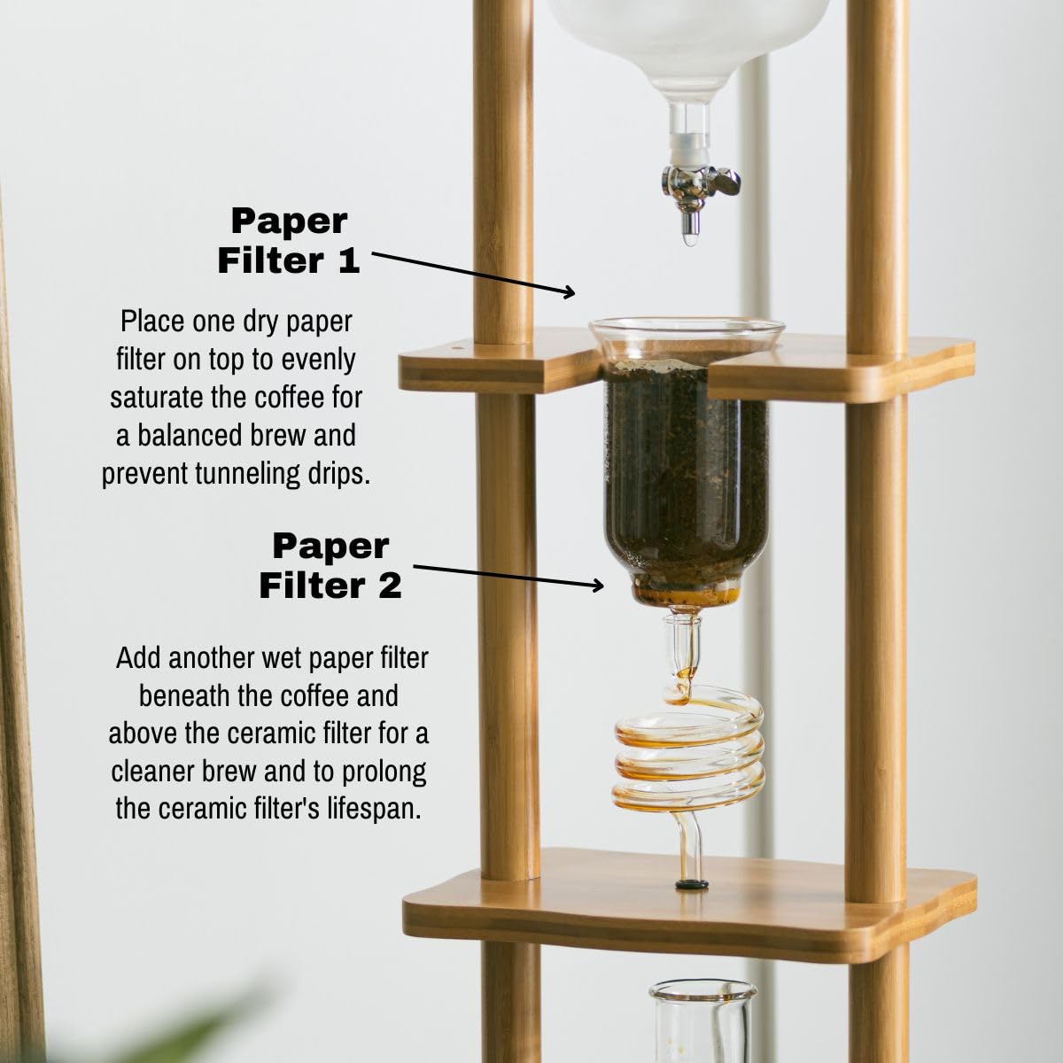 Yama Cold Brew Tower Paper Filters for 25 Yama Kyoto Style Coffee Brewer - 20 Count - Yama Replacement Filter