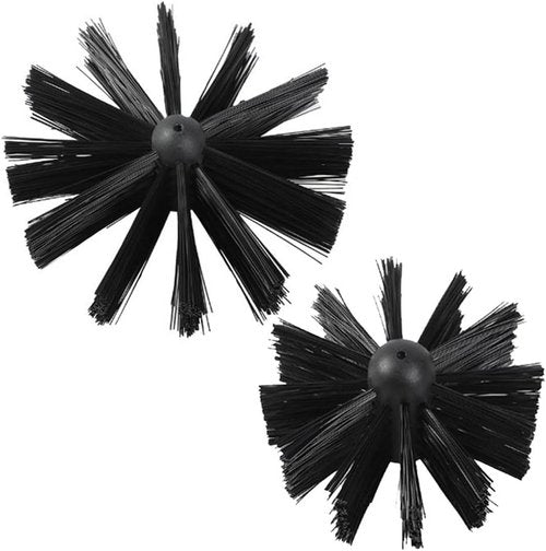 Chimney Cleaning Brushes by ChimneySweep | 5.9in & 3.9in Brush Heads - Dryer Vent Cleaner Kit