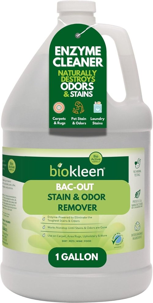 Biokleen Bac-Out Enzyme Cleaner - Eco-Friendly Stain & Odor Remover for Pets | 128 Ounces, Lime Scent