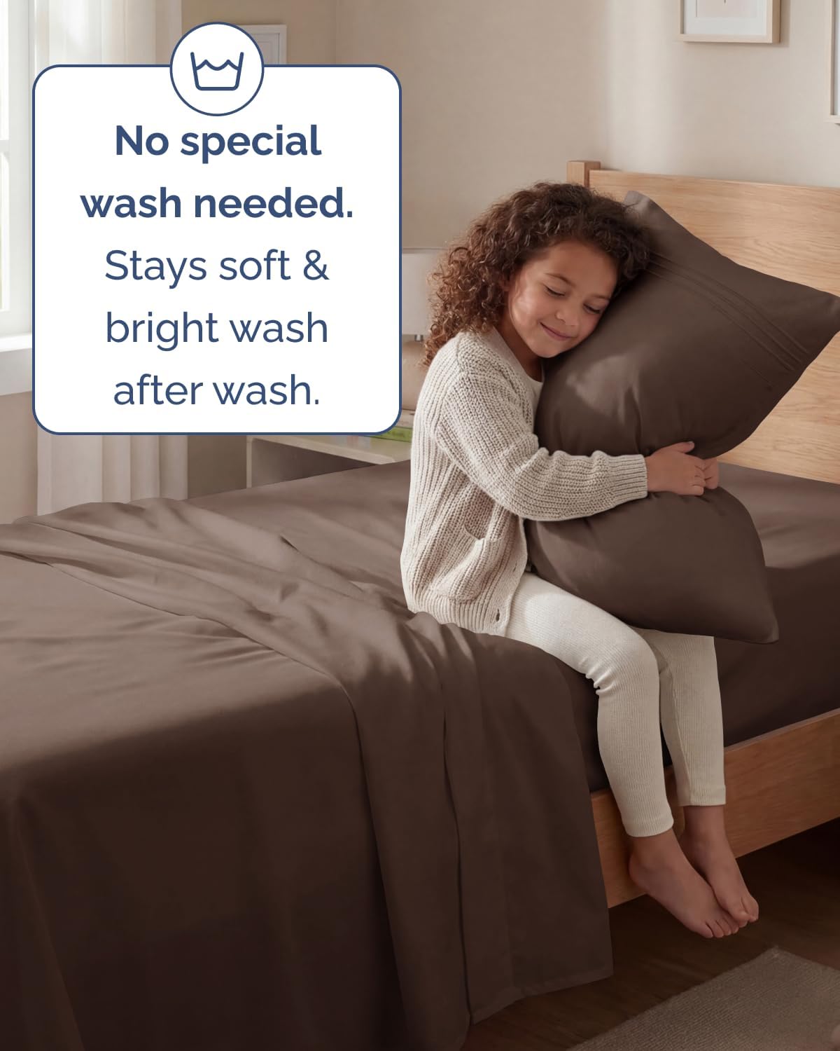 Skiennix Twin Size 3 Piece Sheet Set - Ultra-Soft Cooling Bedding with Deep Pockets - Luxury Hotel Quality - Brown