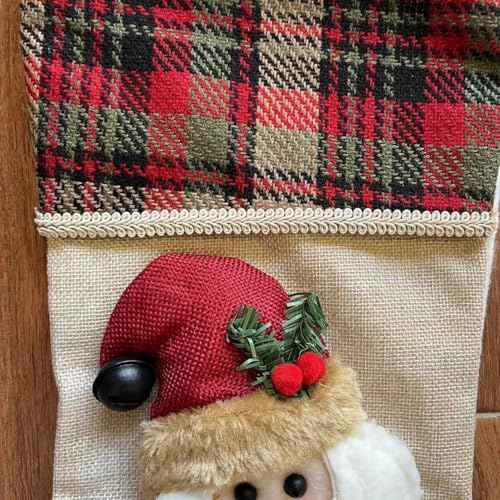 20" Santa Snowman Christmas Stockings Set of 2 Plush Xmas Personalized 20-Inch (Santa&Snowman)