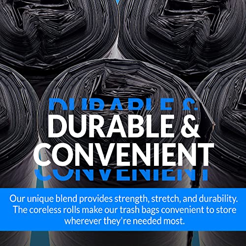Reli. 6-10 Gallon Trash Bags - Black, 1000 Count - Bathroom & Home Use Variation