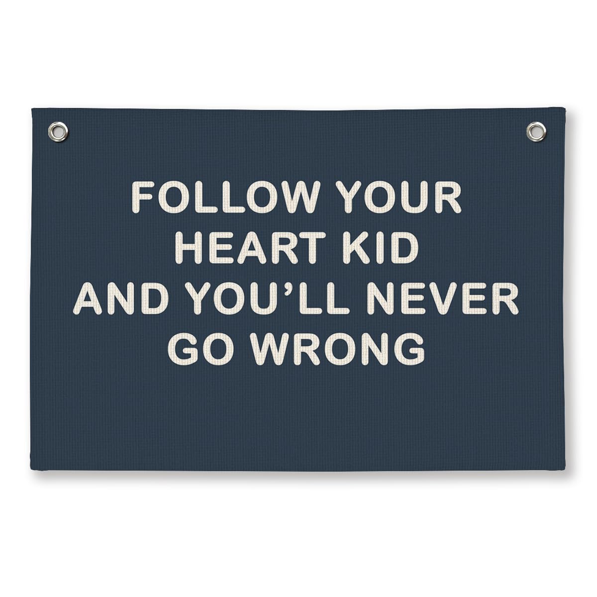 ShowDraven Boy Nursery Decor, Inspirational Wall Decor Hanging Linen Banner, Navy Blue Motivational Wall Flag for Kids Boys Room Playroom Nursery Decor, 20x30 Inch