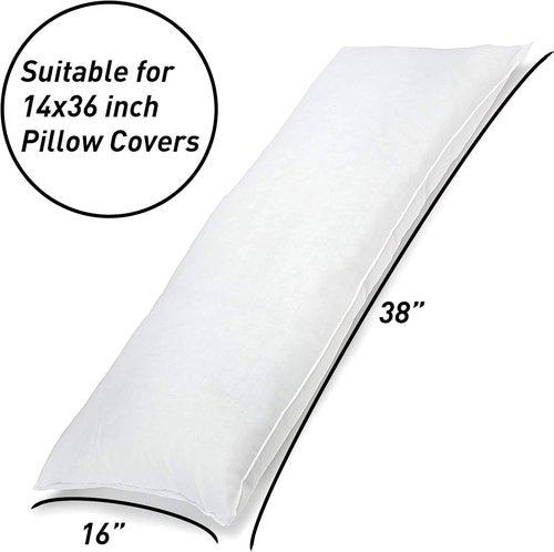 JoraLion Pillow Insert - Ultra Soft 16x38 Inch Cushion for 14x36 Covers | Perfect for Couch & Living Room Decor
