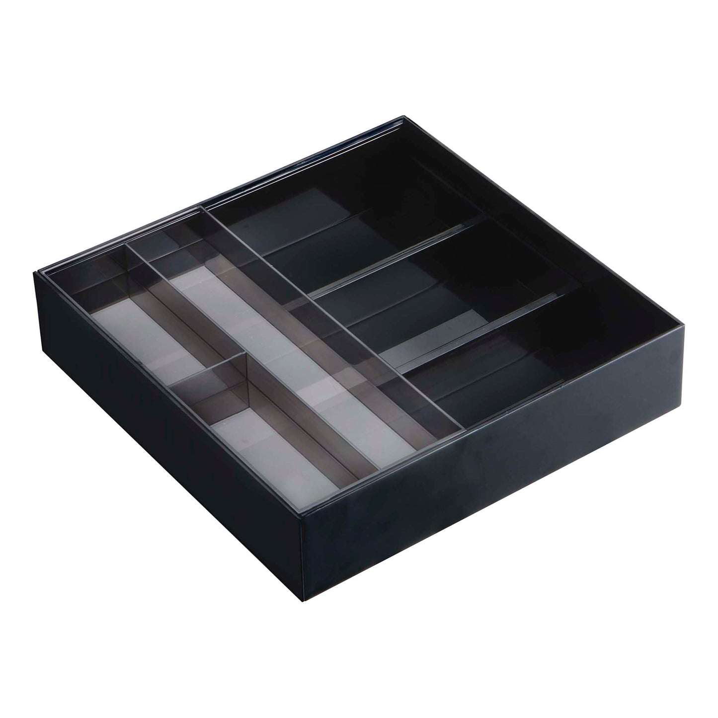 Yamazaki Home Tower Cutlery Drawer Organizer - Kitchen Silverware Utensil Storage Tray - Expandable Ii - Abs Plastic