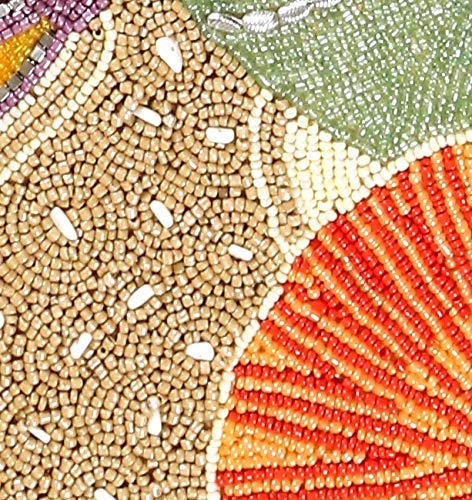 Light & Pro Beaded Seashell Table Runner Orange Blue 13x36 Inch for Holiday Decor