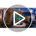 Joliyoou 7.2FT Christmas Inflatable Tree with Deer Inside & Lights, Holiday Decoration