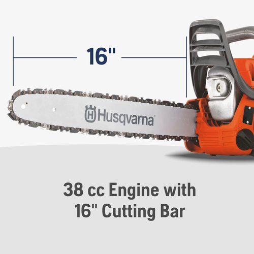 Husqvarna 120 Mark III Gas Chainsaw - 38cc X-Torq Engine | 16-Inch Blade for Efficient Wood Cutting