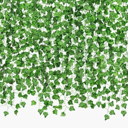 Artificial Ivy Garland 672Ft UV Resistant Fake Vines for Home Garden Party Decor - 96 Pack