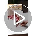 Kootek 15 Pack 10x10x8 Inch Cake Boxes with Clear Windows for Cakes & Pastries