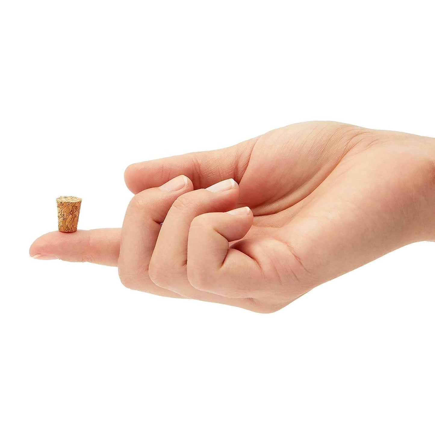 Juvale Tiny Cork Plugs & Mini Stoppers - 100-Pack, 0.4 x 0.3 x 0.5 In, Brown - Corks for Test Tubes & Mini Bottle Lids for DIY Crafts & Spice Shakers