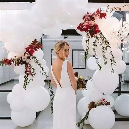 24pcs 18 Inch Big White Balloons Latex Round Balloons Giant White Balloon Jumbo Thick Balloon for Photo Shoot Birthday Wedding Party New Year's Day Christmas Decorations