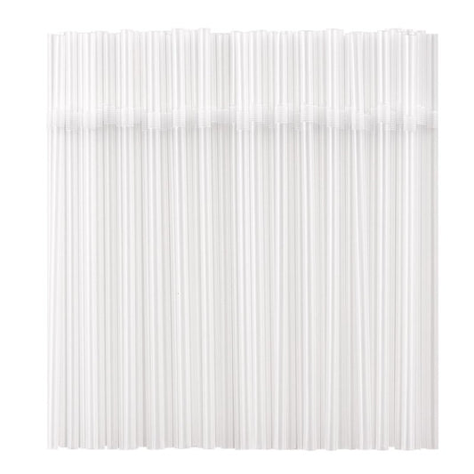 [Individually Wrapped] 100 Pcs Clear Flexible Plastic Straws, Disposable Bendy Straws, 8.26" Long and 0.23'' Diameter, BPA-Free
