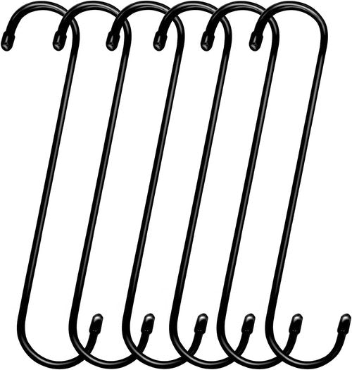 ESFUN Extra Large 12-Inch Heavy Duty S Hooks - Perfect for Hanging Plants, Kitchenware & More