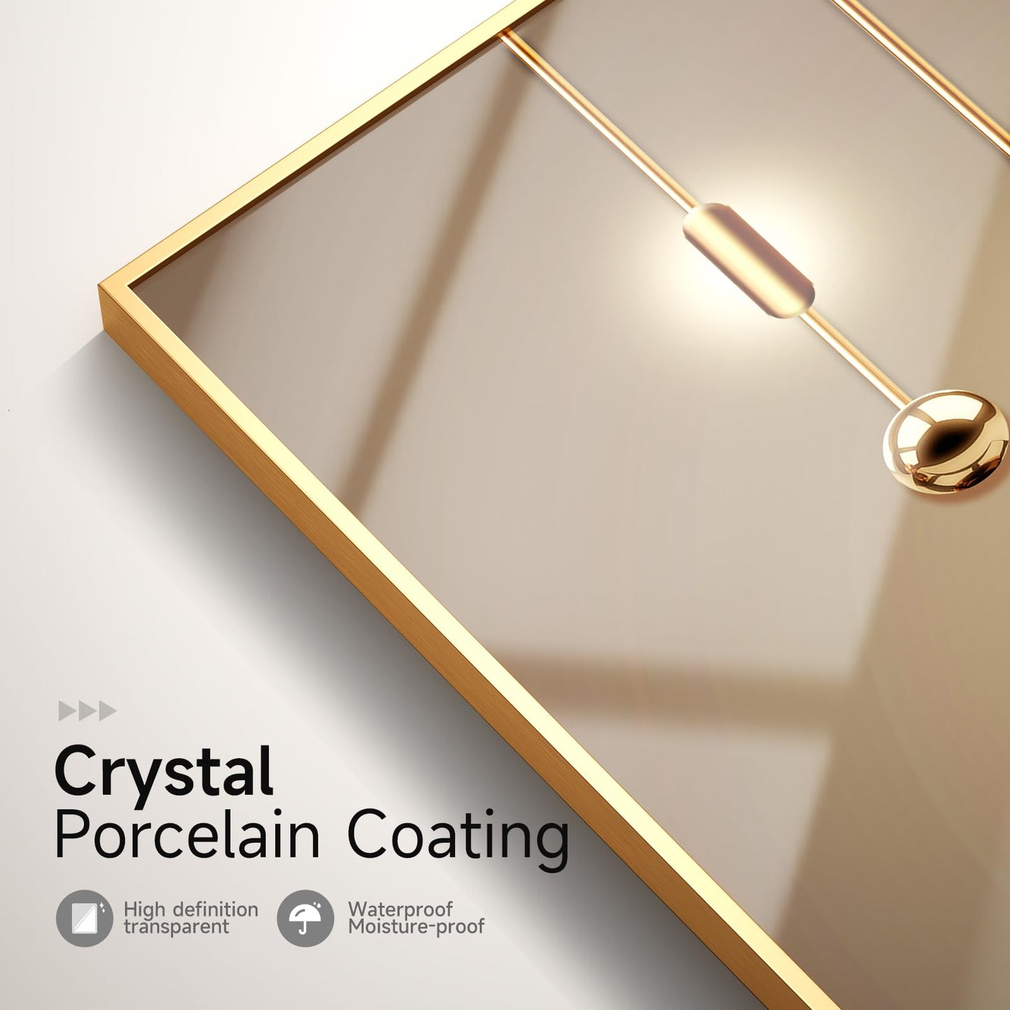 Framed Leaf Wall Art Set -Modern Gold Framed Abstract Leaves Prints Pictures Wall Decor, 3 Piece Minimalist Plant Paintings for Living Room Bedroom Home Office Kitchen and Dining Room Home Decor 12x16