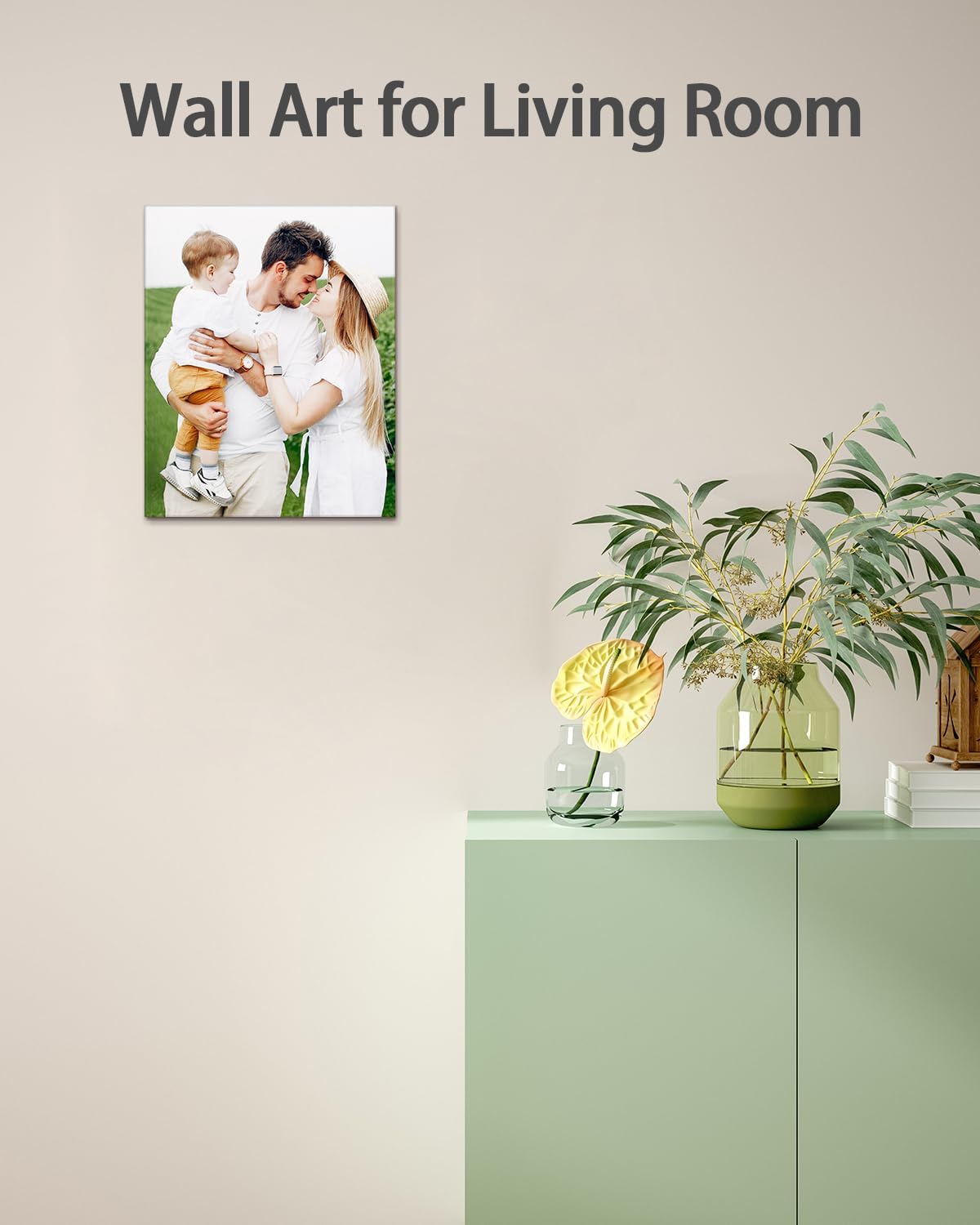 Skiennix Personalized Canvas Wall Art - Custom Framed 11x14 Prints for Home Decor | Unique Photo Gifts for Family & Friends