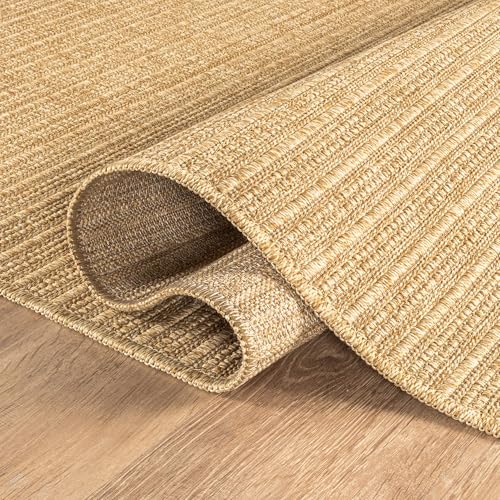 Washable Easy Jute Rug 5x7 Indoor Outdoor Striped Fiber Area Boho