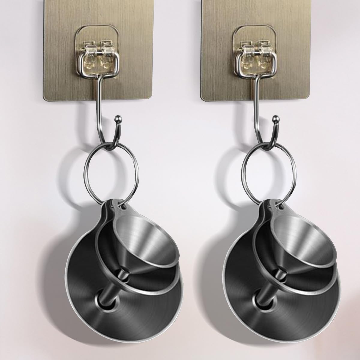 Skiennix Stainless Steel Funnels Set - Food Grade Mini & Large Kitchen Funnels for Easy Liquid Transfer