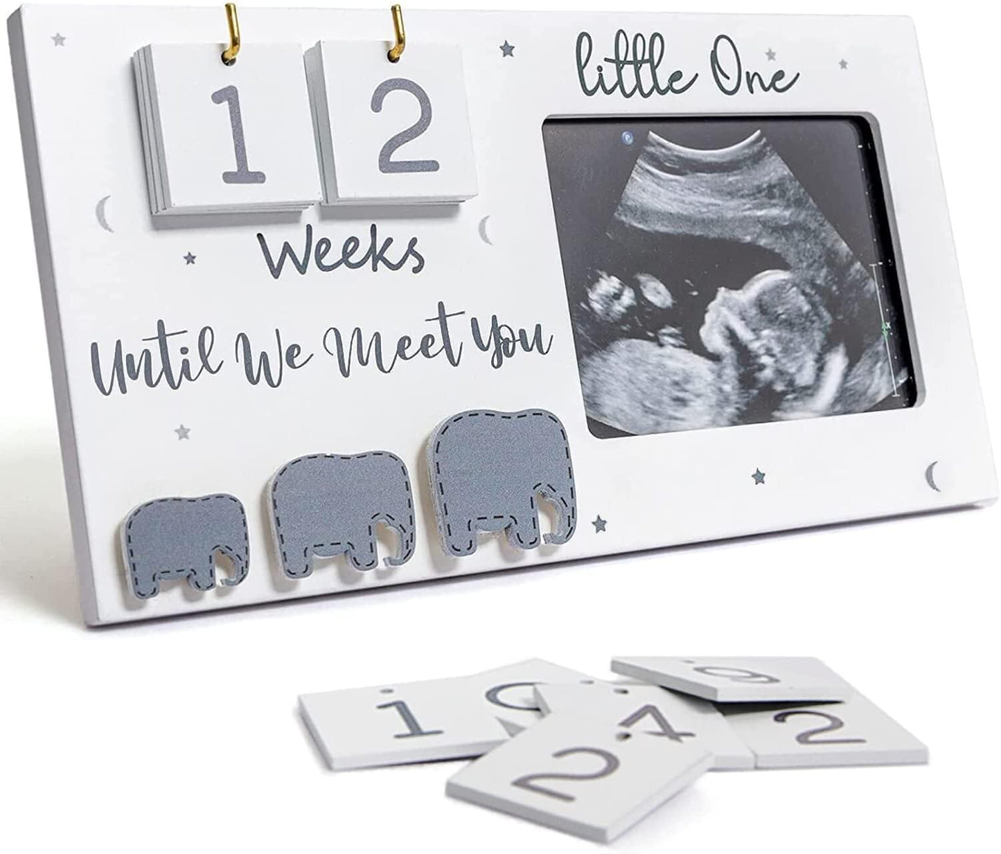 Sonogram Picture Frame - Ultrasound Photo Frame with Baby Countdown Weeks | Perfect Pregnancy Gift for Expecting Parents