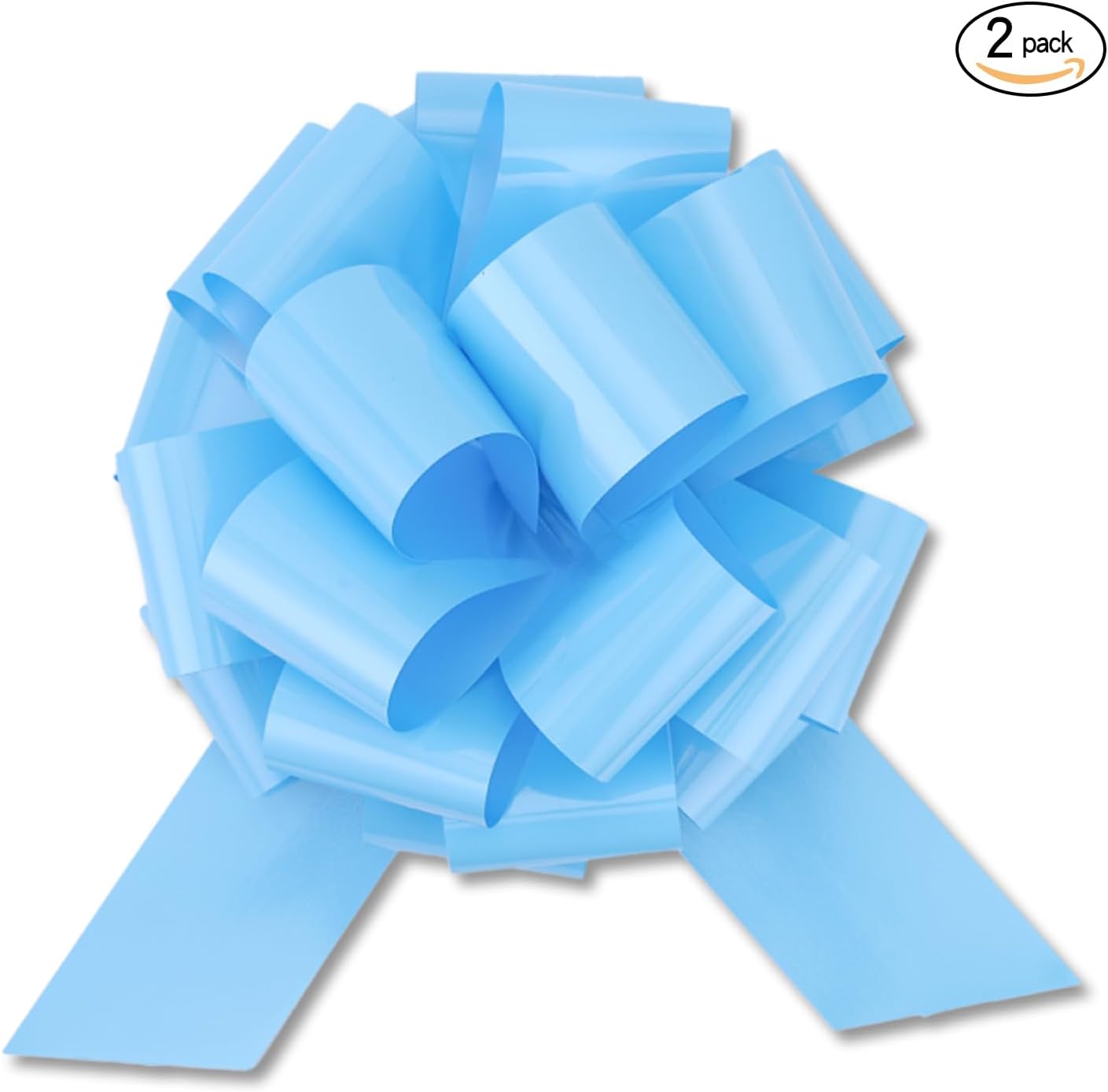 Pull Bow by Large | 12-Inch Light Blue Gift Bow Set - Perfect for Presents, Parties & Decorations