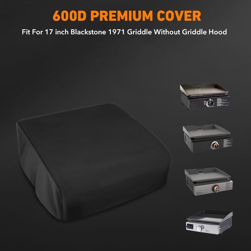 Blackstone Heavy Duty Grill Griddle Cover - Waterproof 600D Polyester for 17-Inch Griddle