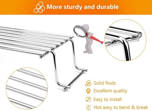Hisencn Stainless Steel Warming Rack - Fits Weber Spirit 200 & II Series Gas Grills | Durable & Easy to Install
