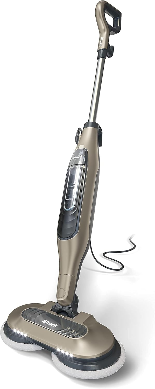Shark S7001 Mop - Scrub & Sanitize Hard Floors with 4 Washable Pads | 3 Steam Modes & LED Headlights