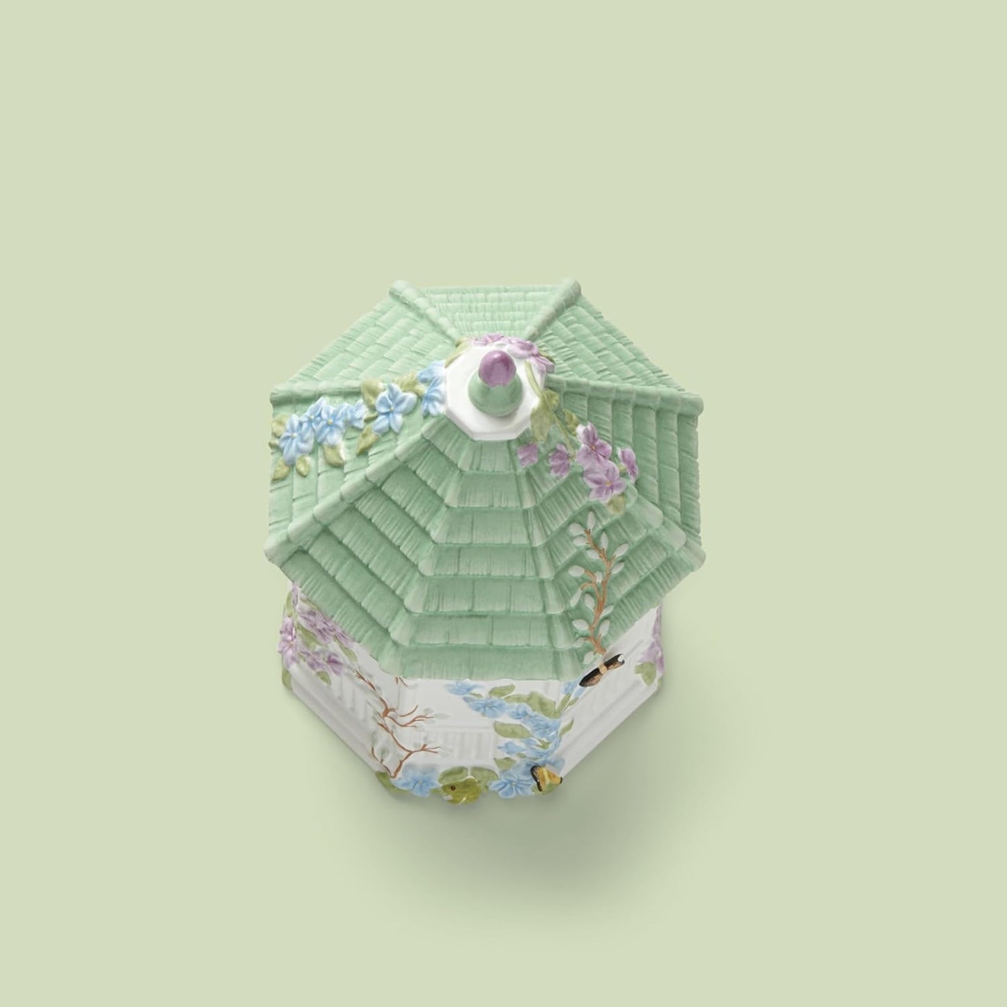 Lenox Butterfly Meadow Cookie Jar - 10-Inch Figural Gazebo Design in Elegant White