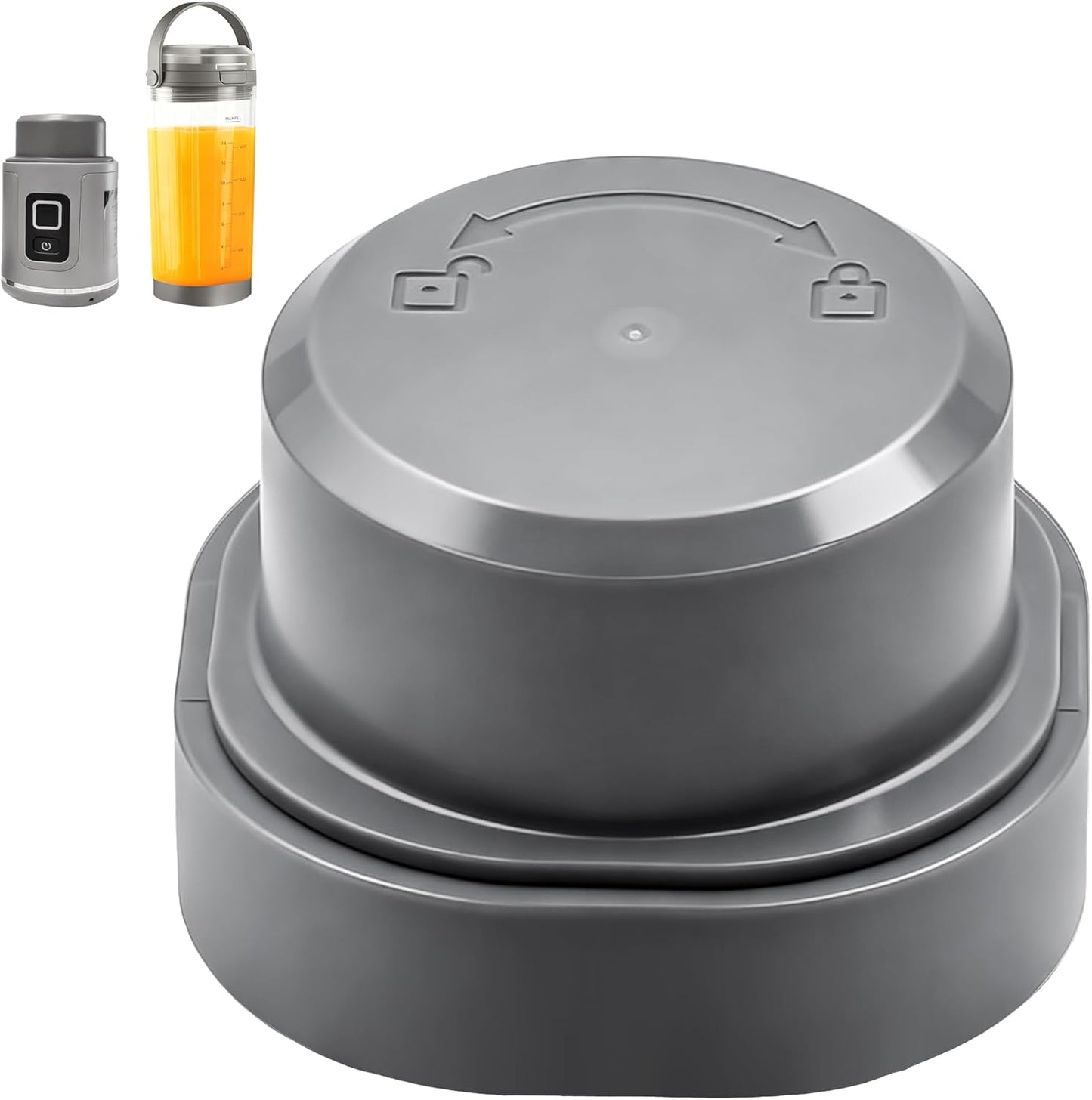 Ninja - Silicone Blade Cover & Vessel Cap - Leakproof, Dishwasher Safe Blender Parts (Grey)