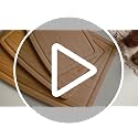 Carbonized Bamboo Cutting Board 15x11.4 Inches with Non-Slip Feet - Heat-Resistant Kitchen Chopping & Charcuterie Board