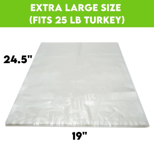 Buddy Bags Co Multipurpose Turkey Oven Bags - Made in USA - 19" x 24.5" - 25 Pack