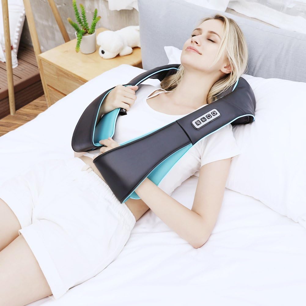 Mo Cuishle Shiatsu Neck & Back Massager with Heat - Electric 4D Deep Tissue Relief for Mom & Dad