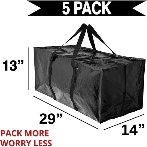 BAG-THAT! Extra Large Heavy-Duty Moving Bags - Stronger Handles & Zippered Design for Easy Packing