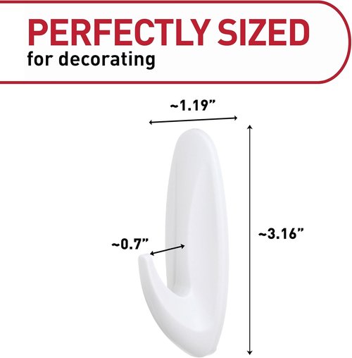 Command Large Designer Hooks - Damage-Free Wall Hook Holds Up to 5 lb | 16 Hooks & 24 Adhesive Strips