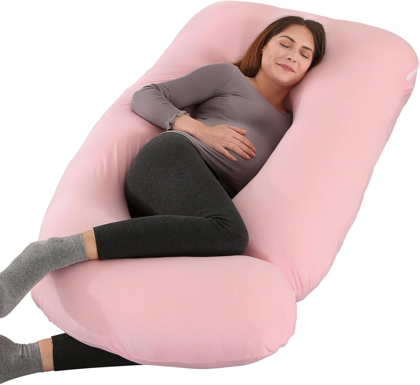 Victostar Pregnancy Pillow - 57-Inch U-Shaped Maternity Pillow for Full Body Support | Removable Cover