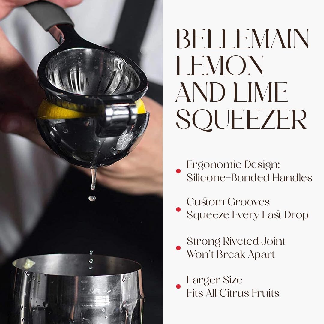 Stainless Steel Lemon Squeezer | Heavy-Duty Manual Citrus Juicer for Lemons & Limes