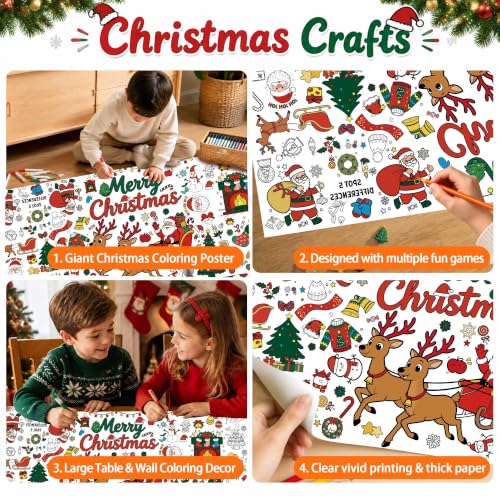 Christmas Giant Coloring Poster Tablecloth - Kids Crafts & Decorations
