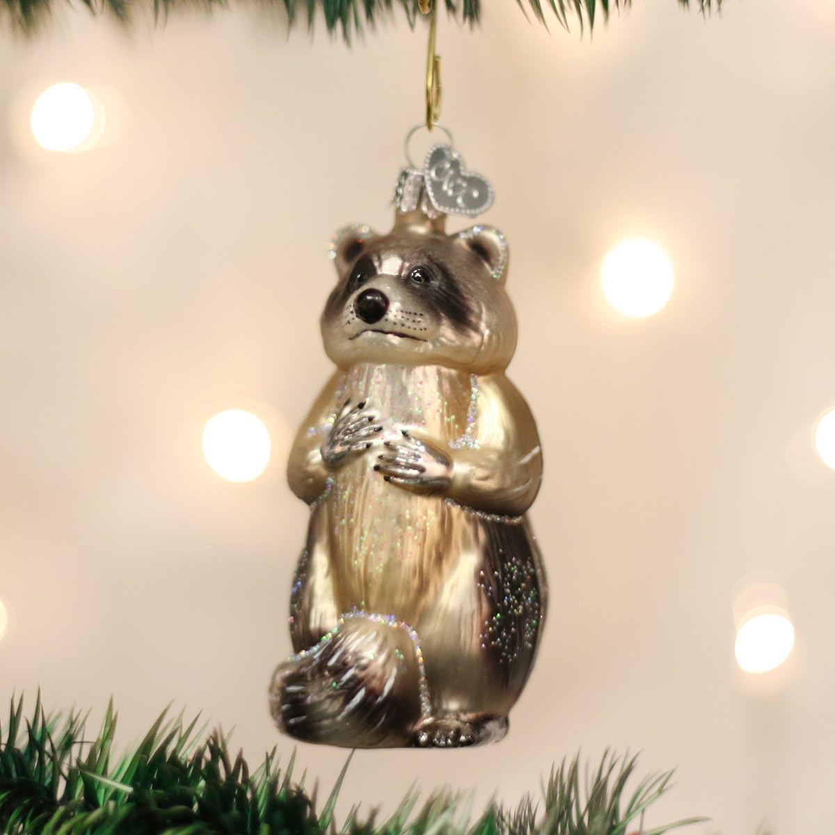 Handcrafted Badger Glass Blown Ornament - Unique Christmas Tree Decoration
