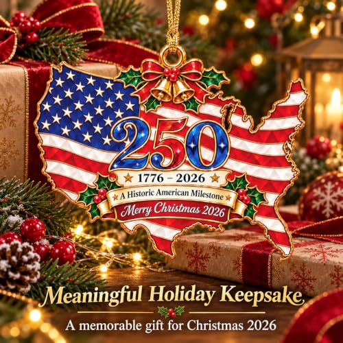 DALIVETO 250th Anniversary Patriotic Christmas Ornament 2026 - Style 2