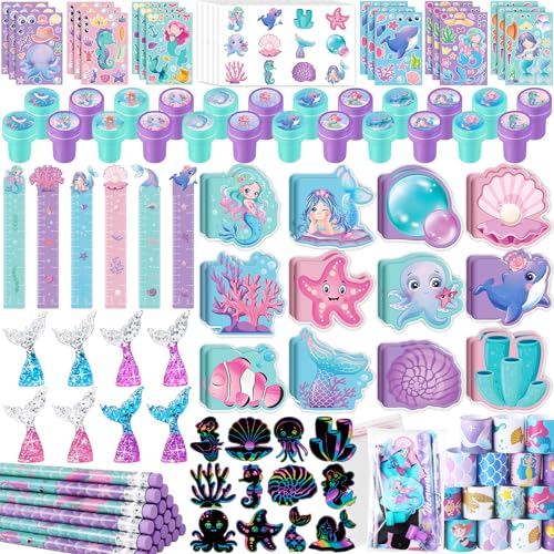 BenLouis Mermaid Stationery Set for Kids - Party Favors & Classroom Gifts