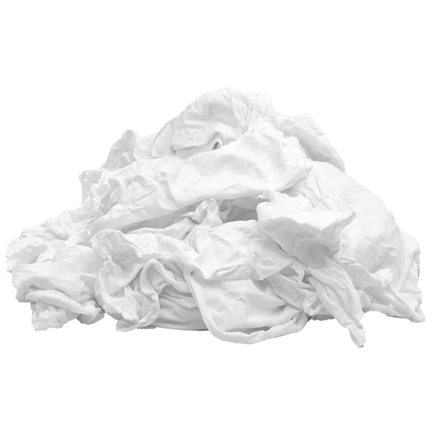 SupremePlus Premium New White Cotton Knit T-Shirt Rags (10 lbs. Box of Rags) - Lint-Free, Soft & Absorbent Cleaning Cloths for Auto, Paint, Garage, Staining & Polishing
