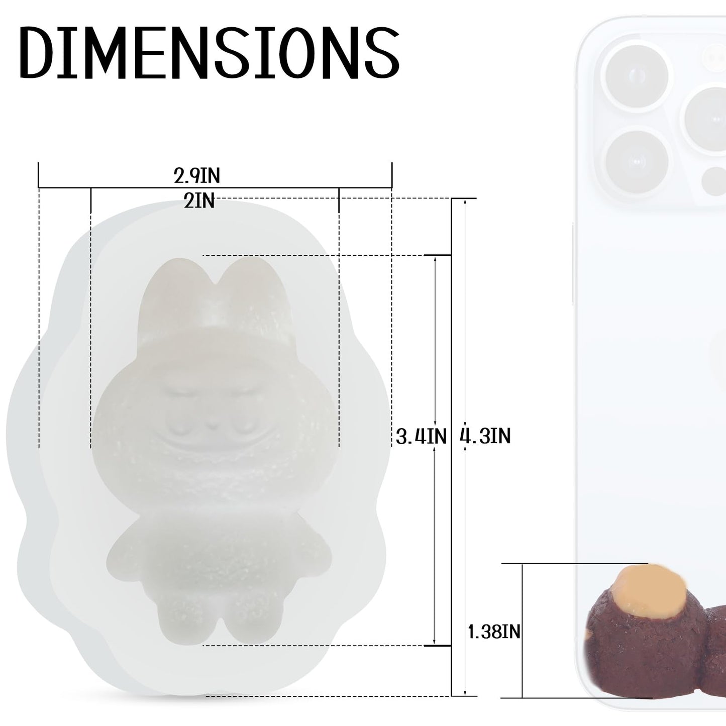 Silicone Chocolate Candy Mold,Siliconeice Cube Tray Mold for Cocktails,Silicone Molds for Chocolate Resin Food Crafts Soap