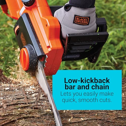 BLACK+DECKER 12 Amp 16-Inch Electric Chainsaw with Tool-Free Tensioning - Corded
