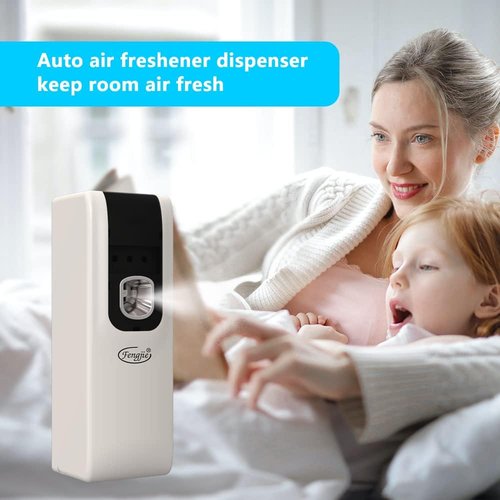 FENGJIE Automatic Air Freshener Spray Dispenser - Wall Mount & Free Standing for Home, Office & Hotel